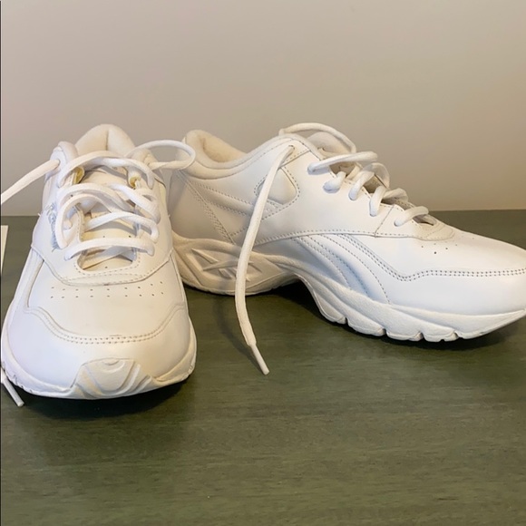 chunky white reeboks